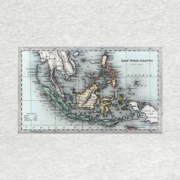 1830 Map of the East India Islands by historicimage